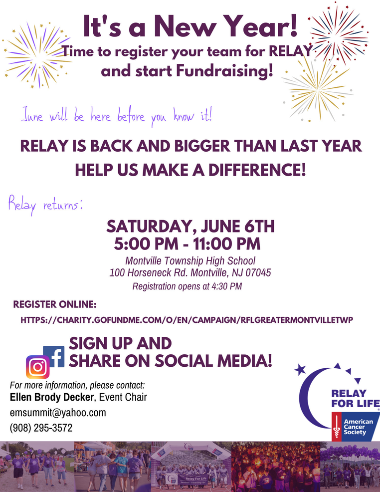 Register Now for Relay for Life in Montville TAPinto