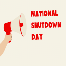 Carousel image 547d9b602cb12b12ad12 red cream bold typographic protest rally instagram post