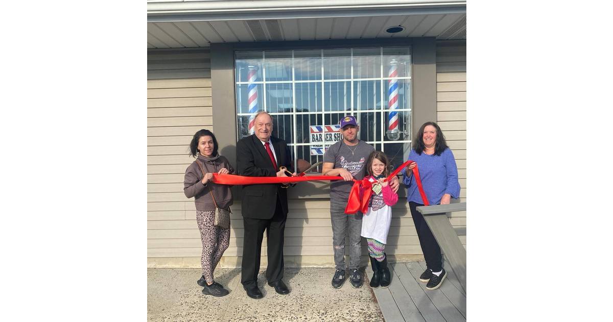 Barnegat Officials New Barber Shop in Ribbon Cutting Ceremony