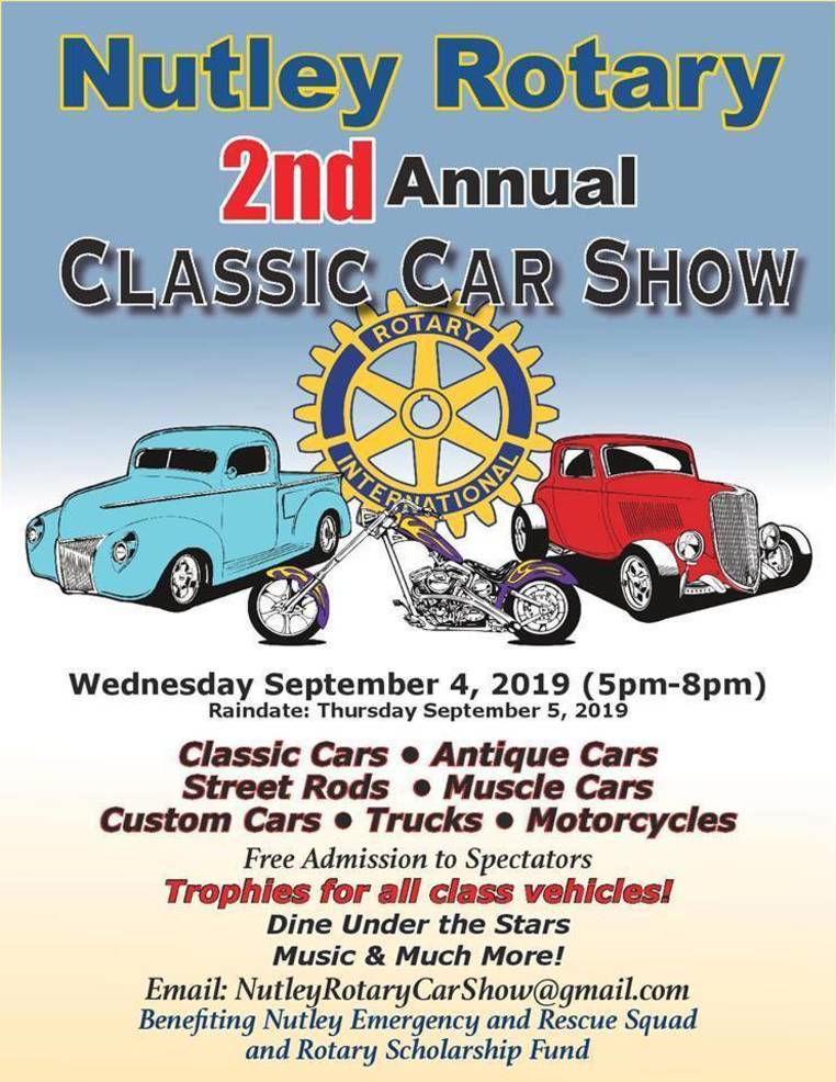 Nutley Volunteer Emergency Rescue Squad beneficiary of 2019 Rotary Car