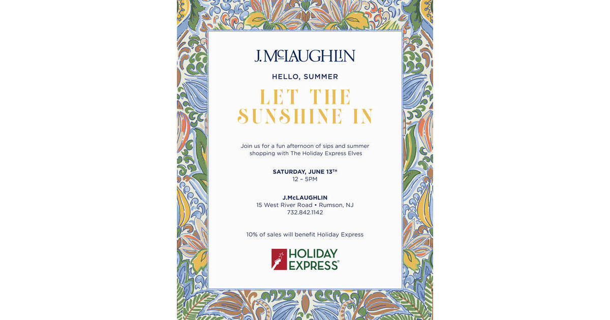 Sip & Shop at J.McLaughlin to Benefit Holiday Express!