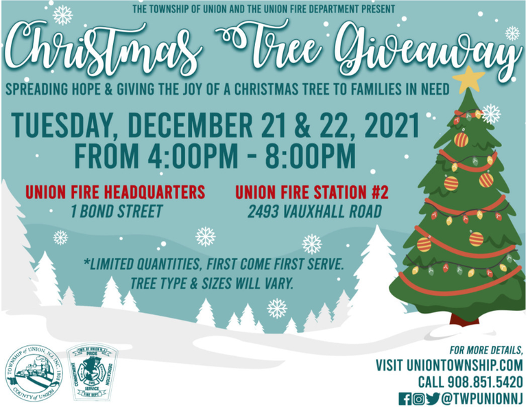 Verona Christmas Faire Nj 2022 Christmas Tree Giveaway At Union Fire Stations | Union, Nj News Tapinto