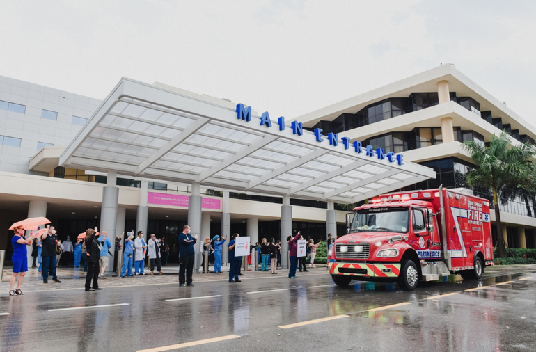 Message to Coral Springs Hospital Workers “Our Community Thanks You For Your Service” TAPinto