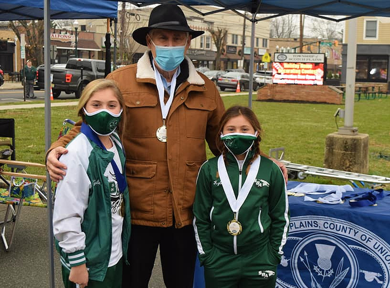 Scotch Plains Mayor Al Smith Hands Out Mayor's Wellness Medals