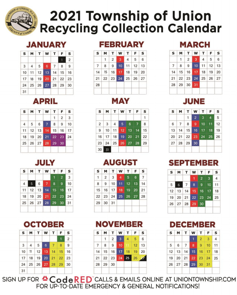 Union's 2021 Recycling Schedule | Union, NJ News TAPinto Union's 2021 Recycling Schedule | Union, NJ News TAPinto