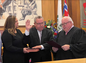 Sue Scarpelli, Mayor Joseph P. Scarpelli , Nutley Township Municipal Judge Alan Genitempo