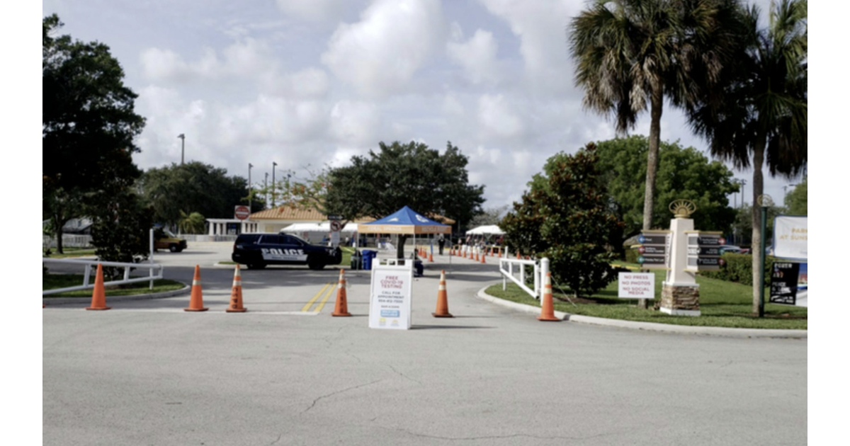 Covid 19 Testing Site at Mullins Park in Coral Springs Is Closing