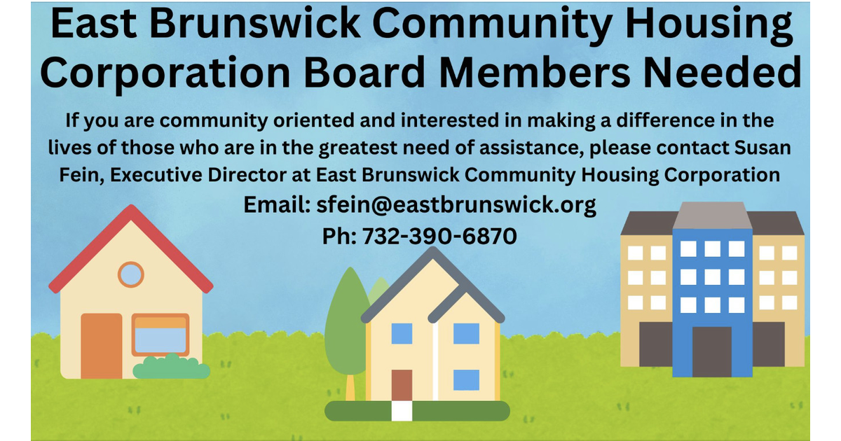 The East Brunswick Community Housing Corporation Needs You East Brunswick, NJ News TAPinto