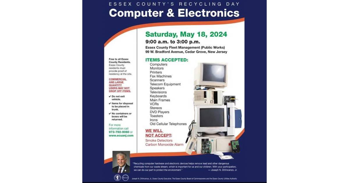 Essex County’s Recycling Day For Computers and Electronics To Be Held