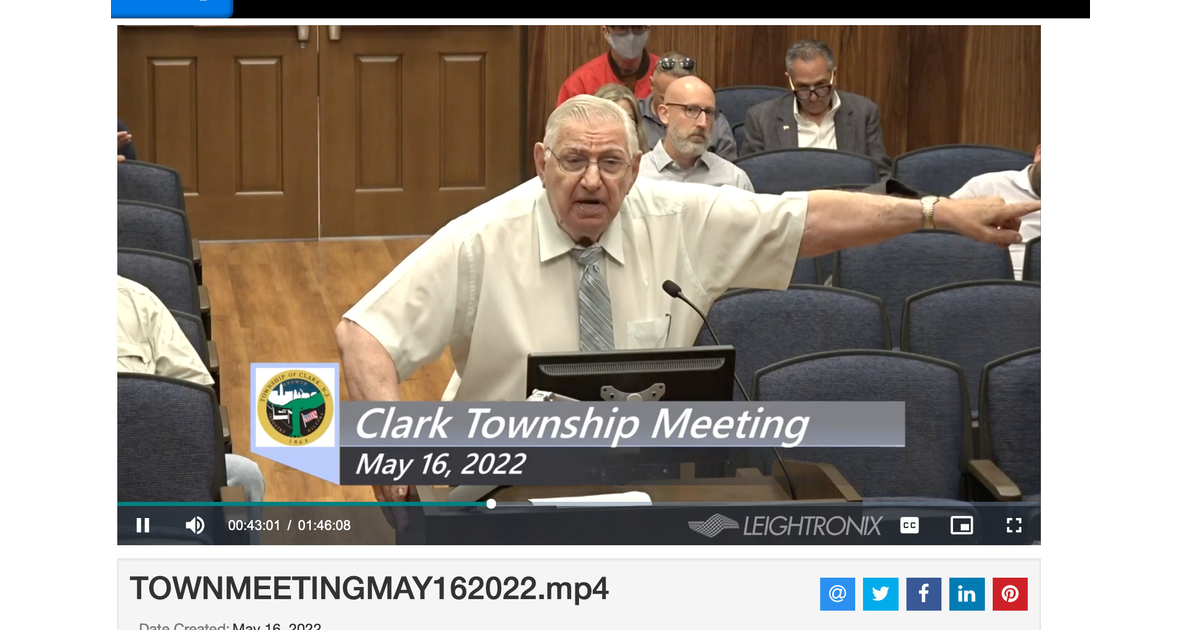 Community Contentions Continue at Clark Council Meeting Clark, NJ