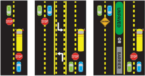 Carousel image a5f518 image provided by elbourne police shows when drivers are required to stop for school busses