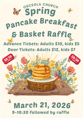 Carousel image 76a960fb94f0bb15ab0f spring pancake breakfast poster at osceola church