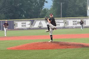 Carousel image ef6141691b0c16b43887 starting pitcher brendan hamlin struck out eight batters.