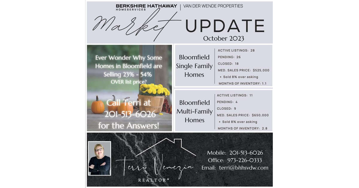 Bloomfield October Real Estate Report Bloomfield, NJ News TAPinto