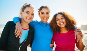 Carousel image ca5570d7e49f49e5aab2 three cheerful young women smiling by the coast 2026 01 09 11 00 51 utc
