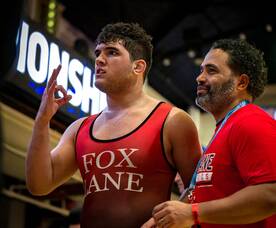 Carousel image e2b2fac4b8c9b59317bb three time section 1 champion alex berisha was crowned the 215 pound nys champion saturday  march 1 at the mvp arena in albany.