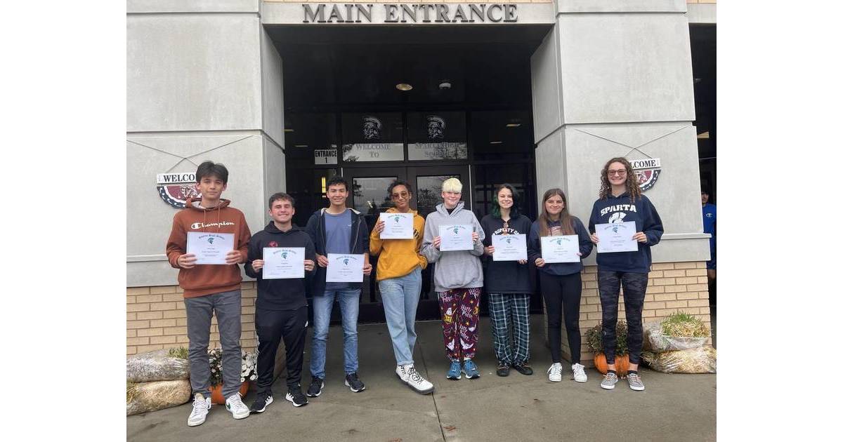 Sparta High School October 2022 Students and Staff of the Month