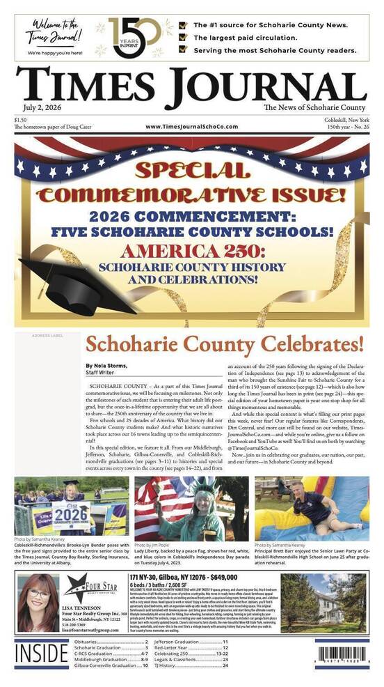 Times Journal, NY, E-editions Section | Cobleskill Times Journal