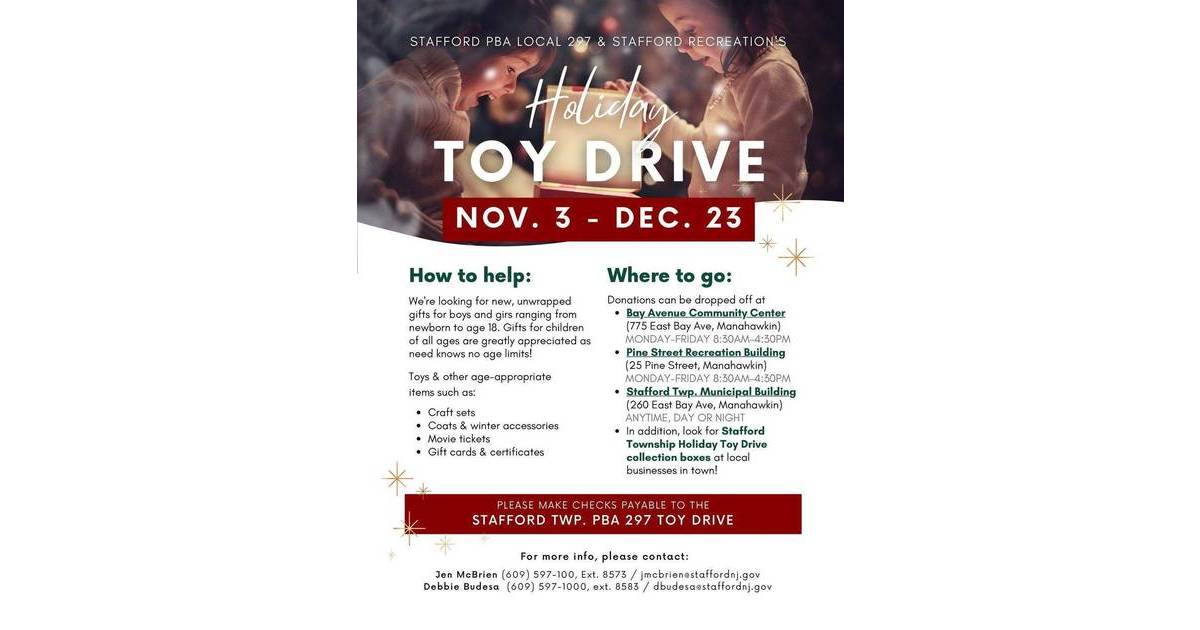 Stafford PBA and Stafford Recreation Christmas Toy Drive Stafford/LBI
