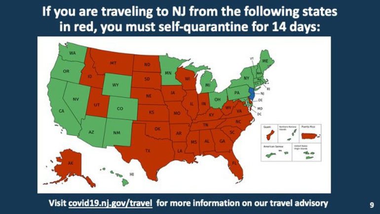 Murphy Updates List of Quarantine States, Reports Latest COVID-19