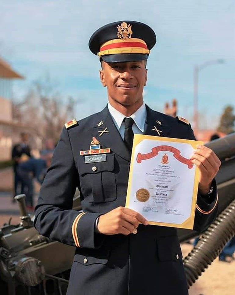 Army Field Artillery Officer 6 West Orange H.S. Alumnus Justice Rooney Promoted to Second Lieutenant