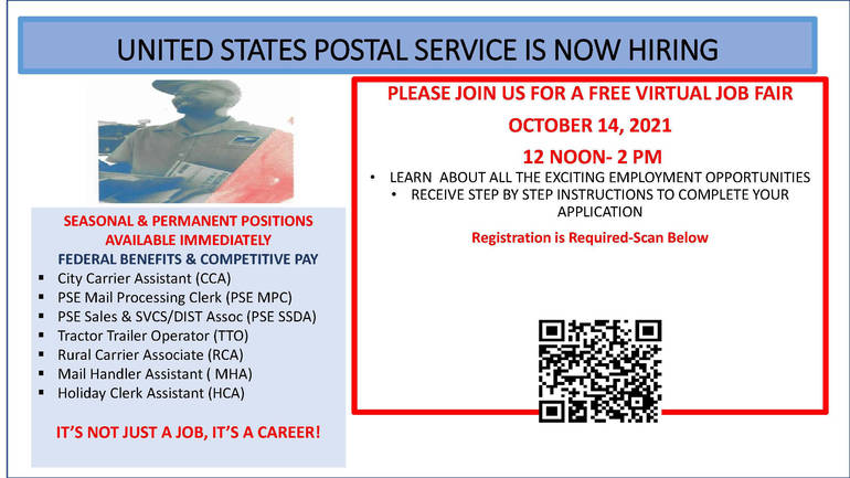 United States Postal Service is Hiring; Free Virtual Job Fair Taking Place  Thursday Oct. 14 | Morristown, NJ News TAPinto