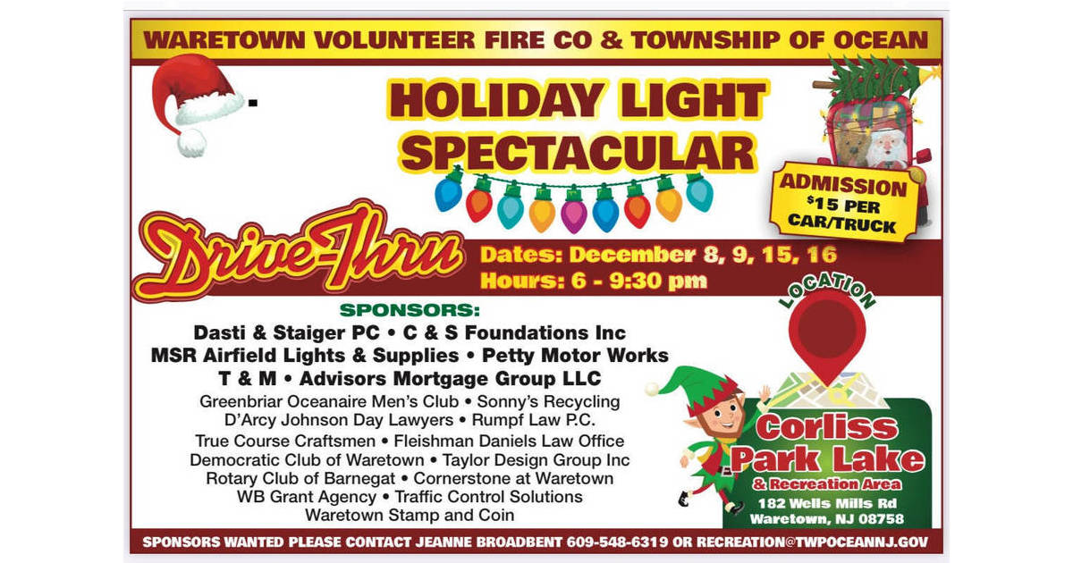 Waretown Holiday Light Show by Waretown Volunteer Fire Company and