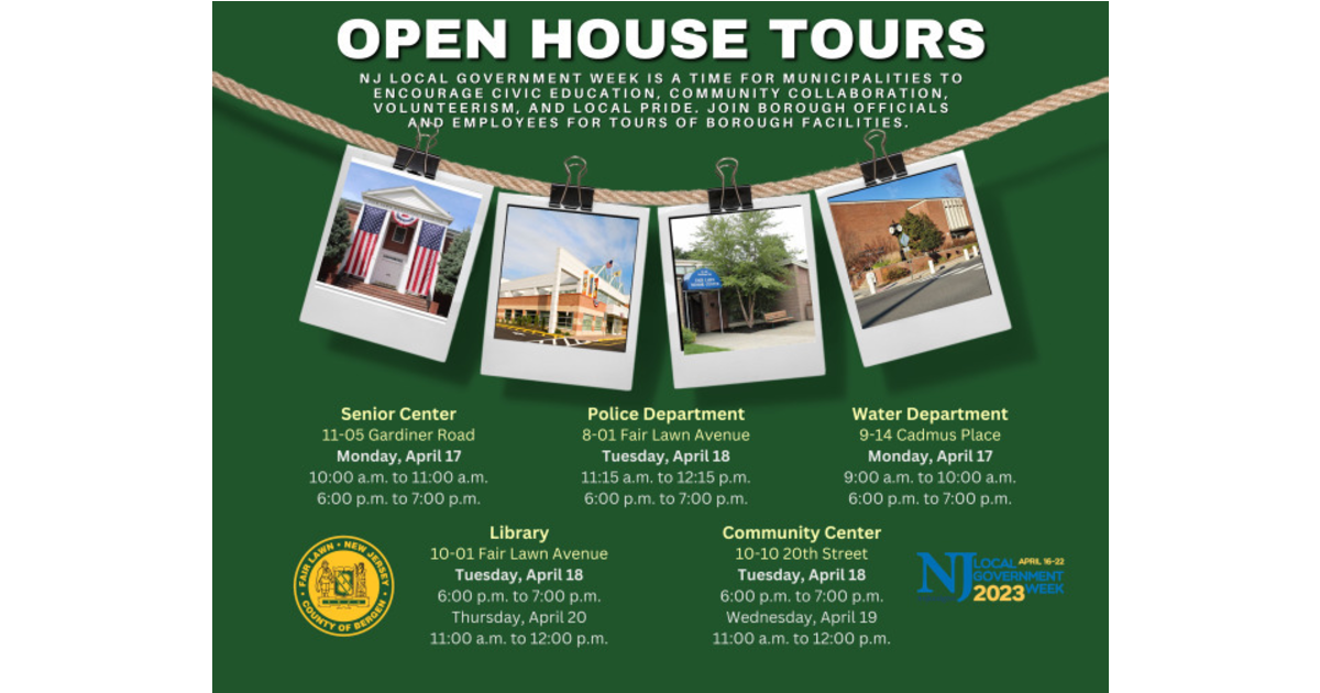 Fair Lawn Holds Municipal Government Week Tours Fair Lawn/Glen Rock