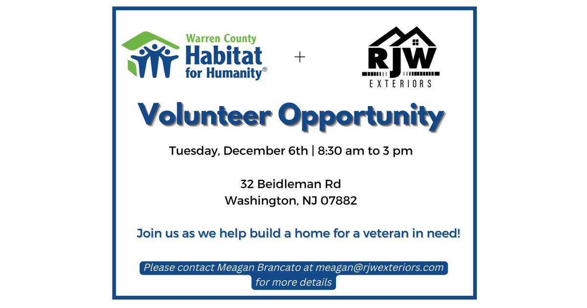 RJW Exteriors Offers November Discount to Veterans, Participates in