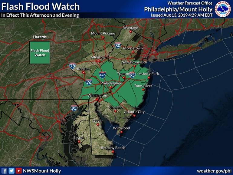 Weather Alert Drenching Rains, Strong Winds in the Forecast for Belmar