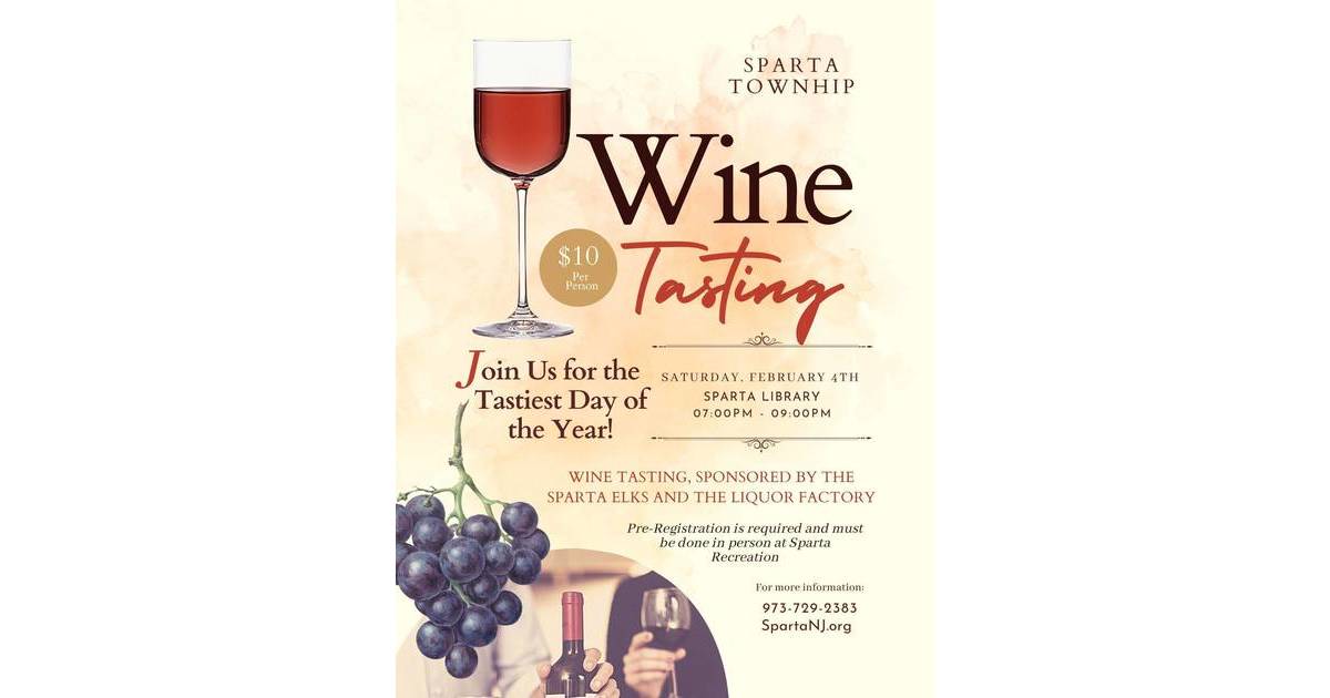 Sparta Library Wine Tasting Sparta, NJ News TAPinto