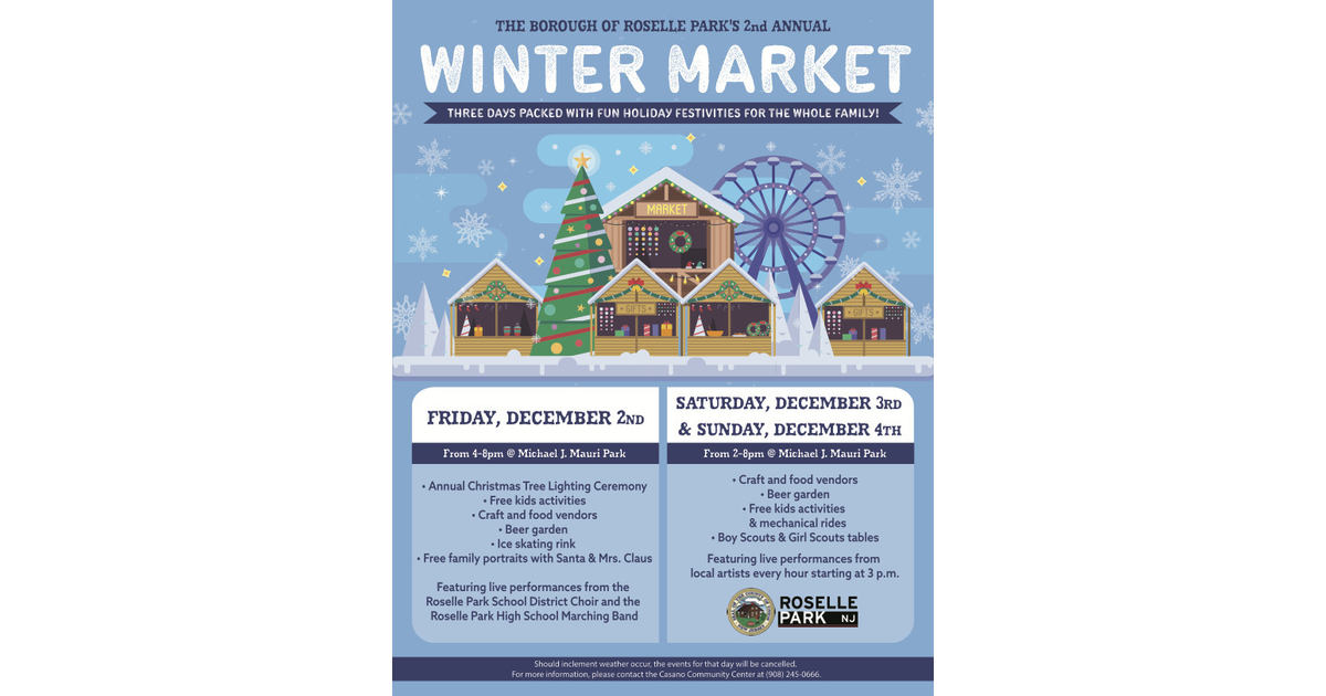 The Borough of Roselle Park to Host 2nd Annual Winter Market This