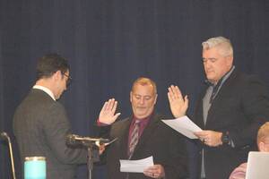 Carousel image 1a6cfb74a2161465dbcc wood ridge keith lisa swears in rich fallon and albie nieves during boe re org meeting edit