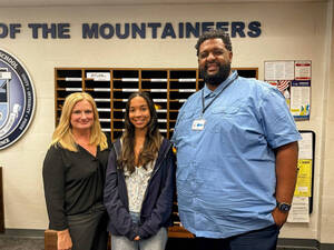 Carousel image 616793fa5258b6c4e310 wohs guidance counselor kathryn furey  trigal rosario taveras  wohs principal oscar guerrero  