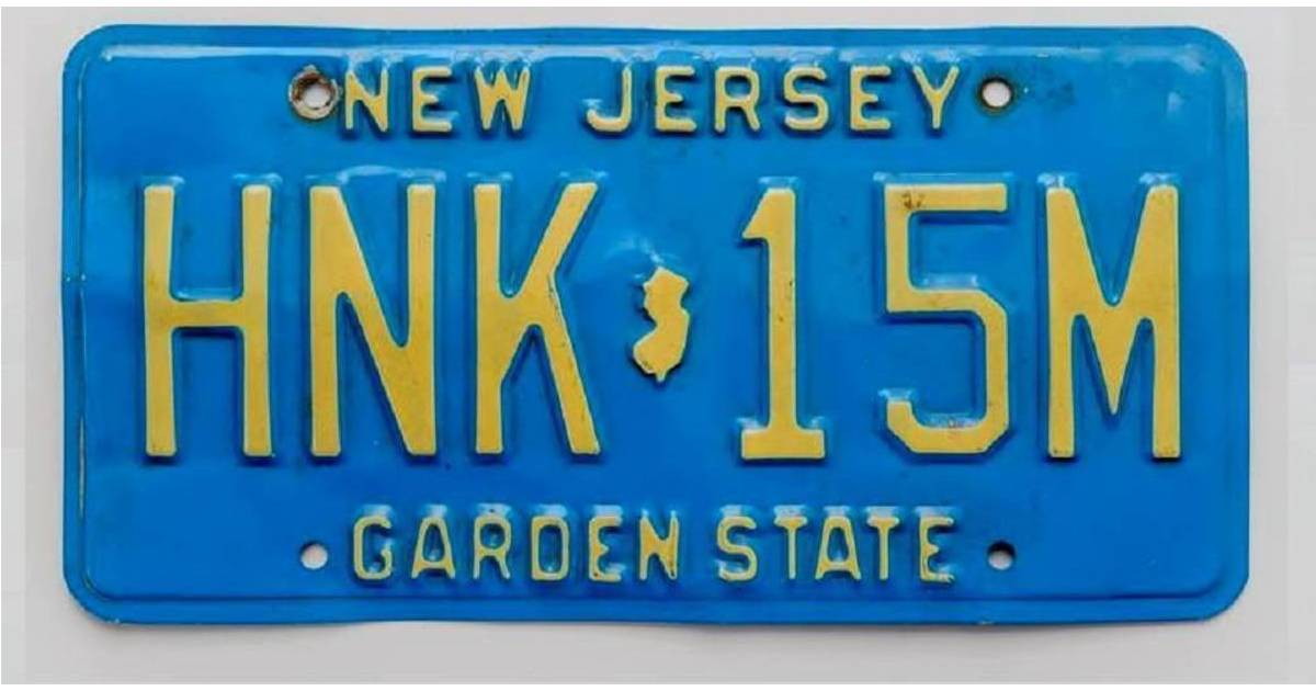 Vintage Blue NJ License Plates May Go on the Road Again Woodbridge