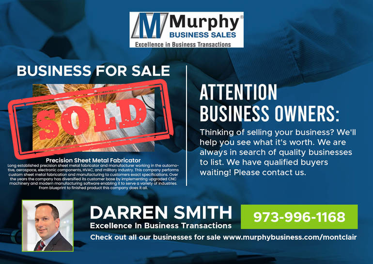 NJ, Business Brokerage Celebrates Another Recordsetting Year of