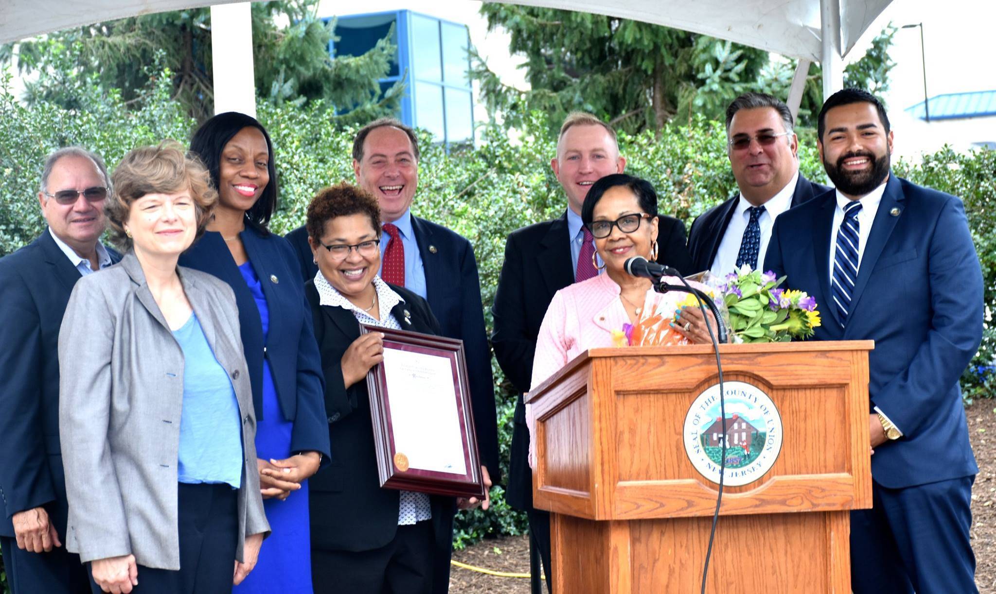 Freeholders, Municipal, State and Local Officials Dedicate County Building to Late Assemblyman Green
