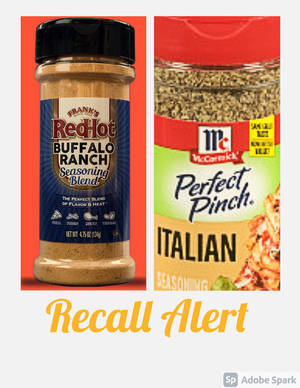 McCormick Italian Seasoning and Frank's RedHot Buffalo Rand Season Recalled Due to Salmonella Risk