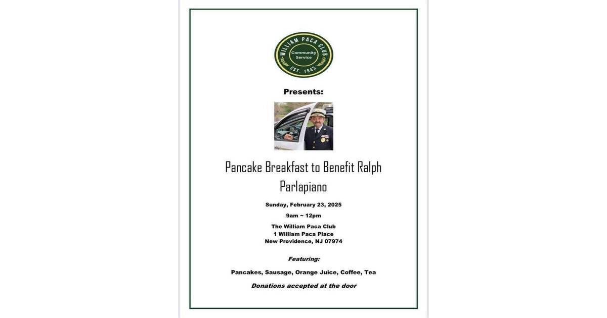 William Paca Club Hosts Pancake Breakfast to Support Former Fire Chief ...