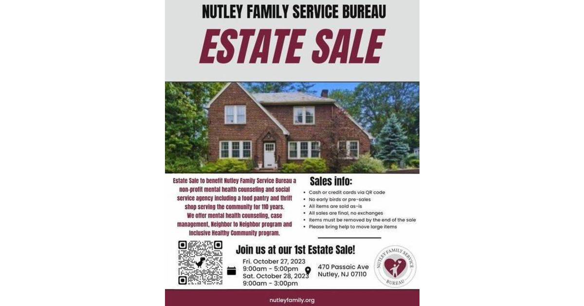 Nutley Family Service Bureau's First Estate Sale Continues Today