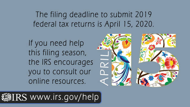 Irs Kicks Off 2020 Tax Filing Season With Returns Due April 15 Help Available On Irs Gov For Fastest Service Tapinto