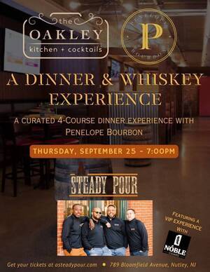 Happening Thursday: Whiskey & Dinner Experience feat. Penelope Bourbon at the Oakley in Nutley | Nutley, NJ News TAPinto | TAPinto Happening Thursday: Whiskey & Dinner Experience feat. Penelope Bourbon at the Oakley in Nutley | Nutley, NJ News TAPinto | TAPinto
