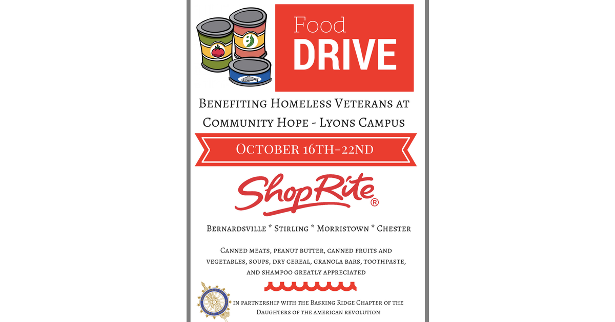 Basking Ridge Chapter of the Daughters of the American Revolution Food