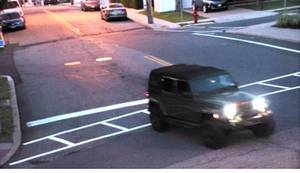 Sayreville police are searching for this jeep in connection with a hit-and-run.