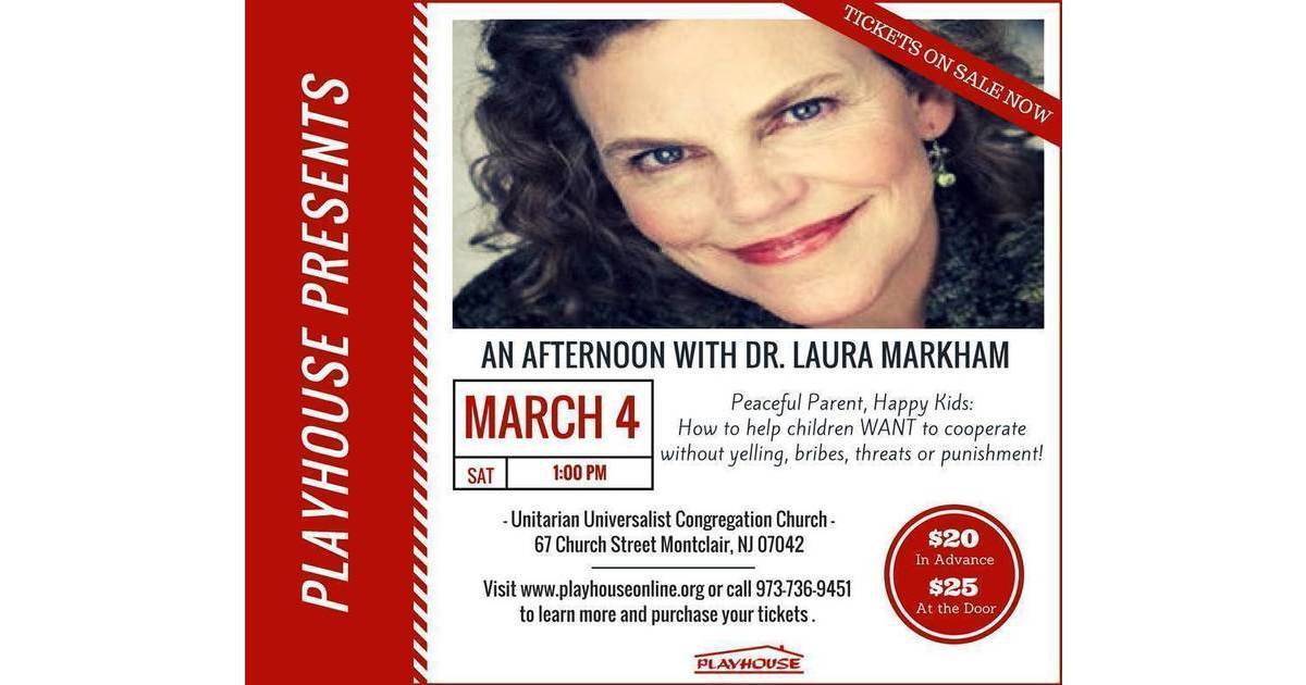 An Afternoon with Dr. Laura Markham in Montclair: “Peaceful Parent ...