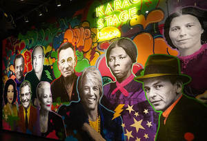 Carousel image 65a4710f6a6a7c87b31a d3586b2f78af6b7823dd wall honoring inductees at the new jersey hall of fame unveiling at american dream mall in east rutherford on tuesday  june 18  2024